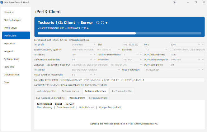 Screenshot LAN Speed Test